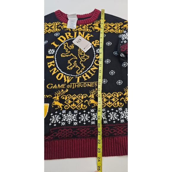 NWT game of thrones GOT ugly sweater Christmas holiday drinking Small unisex NEW - Picture 5 of 5